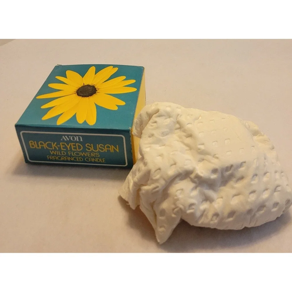 VTG Avon Black-Eyed Susan Sun Flower 1970s Collectible Wax Display Figure w/ Box